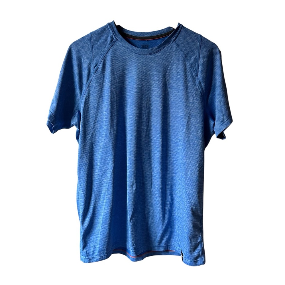 Saxx All Day Aerator Crew Neck T-Shirt Blue Size Medium